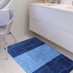 Komplet łazienkowy Monti MARIT niebieski z wycięciem pod WC antypoślizgowy