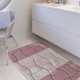 Komplet łazienkowy Monti SARI różowy z wycięciem pod WC antypoślizgowy