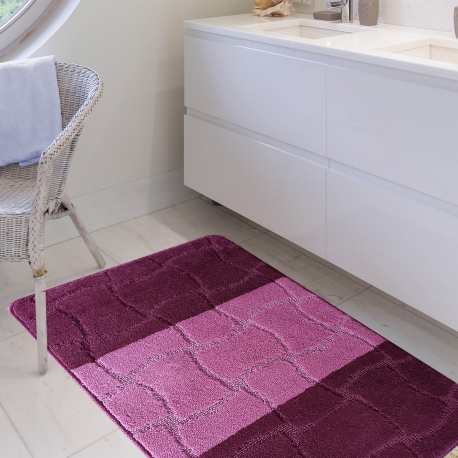Komplet łazienkowy Monti SARI różowy z wycięciem pod WC antypoślizgowy