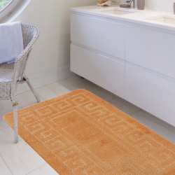 Komplet łazienkowy Monti ETHNIC pomarańczowy z wycięciem pod WC antypoślizgowy