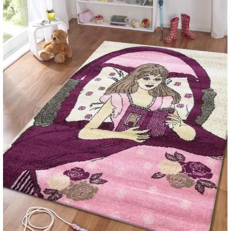 Dywan dziecięcy Bambi 06444A wielokolorowy księżniczka