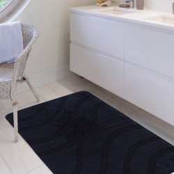 Komplet łazienkowy Monti SYMFONY czarny z wycięciem pod WC antypoślizgowy