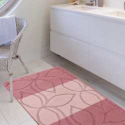 Komplet łazienkowy Monti XL ERDEK różowy z wycięciem pod WC antypoślizgowy