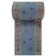 Chodnik dywanowy niebieski AZTEK 03 szerokość 67 cm antypoślizgowy