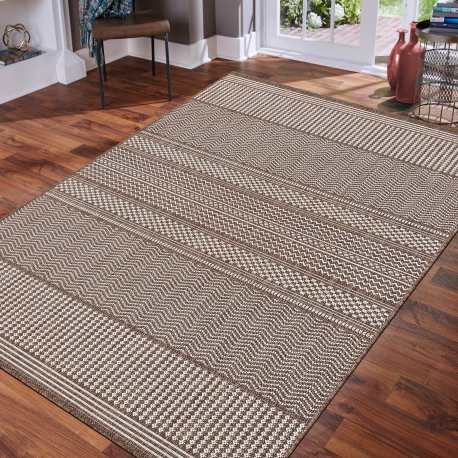 Dywan sznurkowy dwustronny Zefir 12 brązowy outdoor