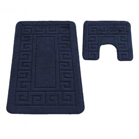 Komplet łazienkowy Monti ETHNIC granatowy z wycięciem pod WC antypoślizgowy