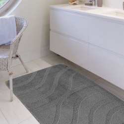 Komplet łazienkowy Monti SYMFONY ciemny szary z wycięciem pod WC antypoślizgowy