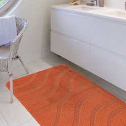 Komplet łazienkowy Monti SYMFONY pomarańczowy z wycięciem pod WC antypoślizgowy