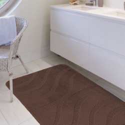 Komplet łazienkowy Monti SYMFONY czekoladowy brązowy z wycięciem pod WC antypoślizgowy