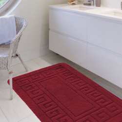 Komplet łazienkowy Monti ETHNIC bordowy z wycięciem pod WC antypoślizgowy