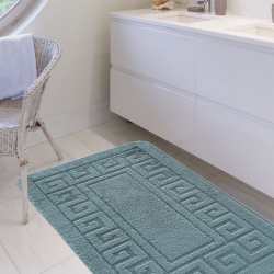 Komplet łazienkowy Monti ETHNIC petrol - turkusowy z wycięciem pod WC antypoślizgowy