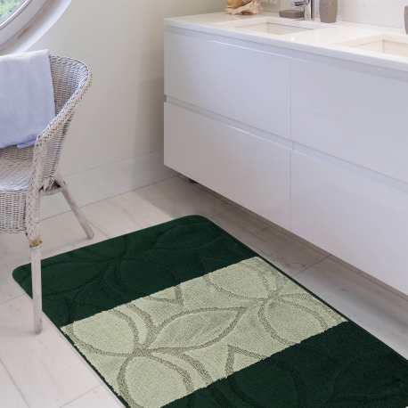 Komplet łazienkowy Monti XL EDREK zielony z wycięciem pod WC antypoślizgowy