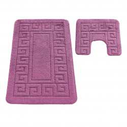 Komplet łazienkowy Monti ETHNIC lawendowy z wycięciem pod WC antypoślizgowy