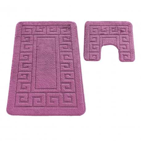 Komplet łazienkowy Monti ETHNIC lawendowy z wycięciem pod WC antypoślizgowy