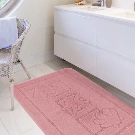 Komplet łazienkowy Monti MARIT różowy z wycięciem pod WC antypoślizgowy