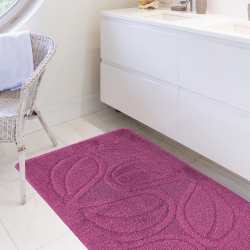 Komplet łazienkowy Monti FLORY lawendowy z wycięciem pod WC antypoślizgowy