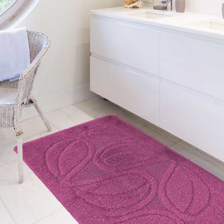 Komplet łazienkowy Monti FLORY lawendowy z wycięciem pod WC antypoślizgowy