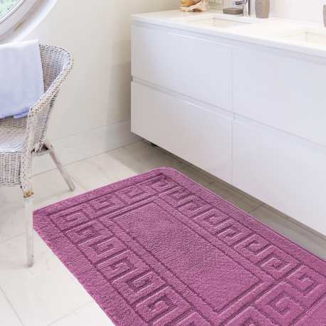 Komplet łazienkowy Monti ETHNIC lawendowy z wycięciem pod WC antypoślizgowy