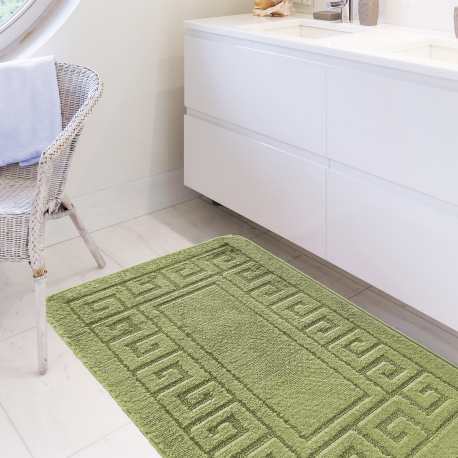 Komplet łazienkowy Monti ETHNIC zielony z wycięciem pod WC antypoślizgowy