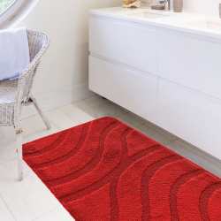 Komplet łazienkowy Monti SYMFONY malinowy z wycięciem pod WC antypoślizgowy