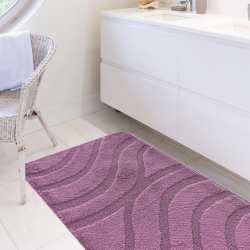 Komplet łazienkowy Monti SYMFONY fioletowy z wycięciem pod WC antypoślizgowy