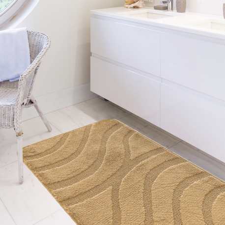 Komplet łazienkowy Monti SYMFONY ciemny beżowy z wycięciem pod WC antypoślizgowy