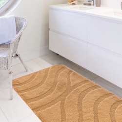 Komplet łazienkowy Monti SYMFONY brzoskwiniowy z wycięciem pod WC antypoślizgowy