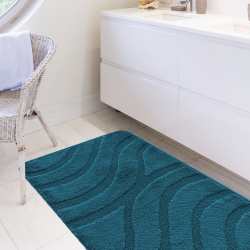 Komplet łazienkowy Monti SYMFONY turkusowy z wycięciem pod WC antypoślizgowy