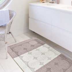 Komplet łazienkowy Monti EDREM beżowy z wycięciem pod WC antypoślizgowy