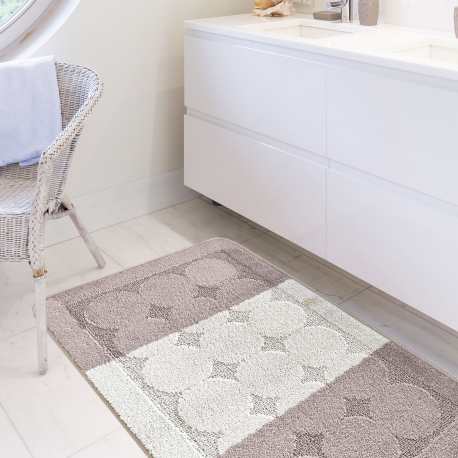 Komplet łazienkowy Monti EDREM beżowy z wycięciem pod WC antypoślizgowy