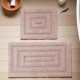 Dywaniki łazienkowe komplet Madryt 123 pudrowy różowy labirynt