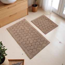 Dywaniki łazienkowe komplet Madryt 14 beżowy marokańska koniczyna