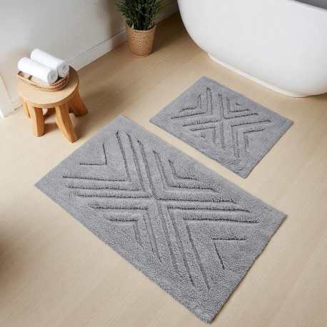 Dywaniki łazienkowe komplet Madryt 15 szary