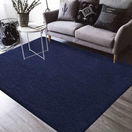 Dywan Alpaca typu shaggy granatowy miękki puszysty