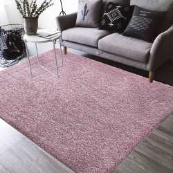 Dywan Alpaca typu shaggy pudrowy róż miękki puszysty