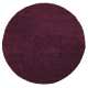Dywan Alpaca typu shaggy koło - burgundowy miękki puszysty