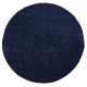 Dywan Alpaca typu shaggy koło - granatowy miękki puszysty