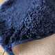 Dywan Alpaca typu shaggy koło - granatowy miękki puszysty