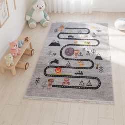 Dywan dziecięcy Bambino 139 uliczki szary