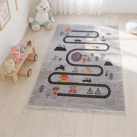 Dywan dziecięcy Bambino 139 uliczki szary
