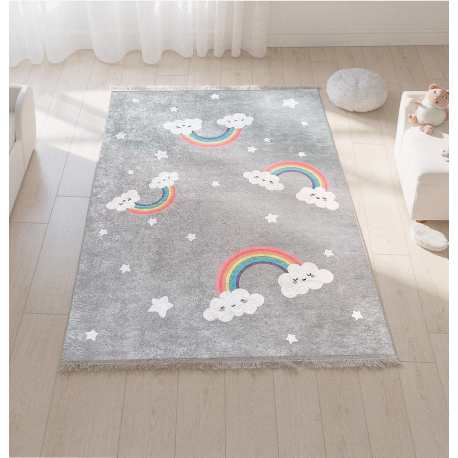 Dywan dziecięcy antypoślizgowy Bambino 140 tygrys szary