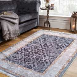 Dywan antypoślizgowy nowoczesny Nevada New 132 szary ornament