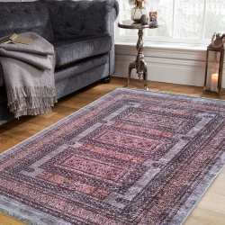 Dywan antypoślizgowy nowoczesny Nevada New 135 szary mozaika