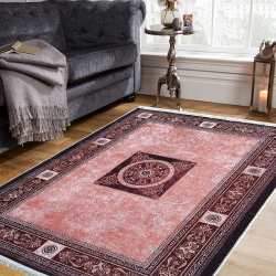 Dywan antypoślizgowy nowoczesny Nevada New 138 beżowy medalion