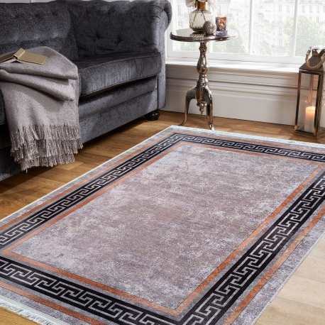 Dywan antypoślizgowy nowoczesny Nevada New 151 szary grecki
