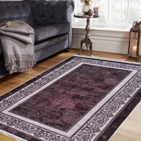 Dywan antypoślizgowy nowoczesny Nevada New 155 brązowy czekoladowy