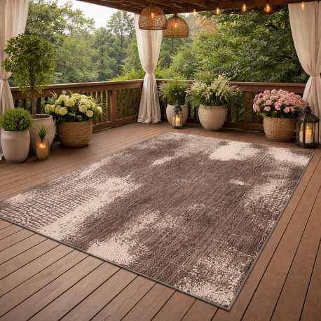 Dywan sznurkowy dwustronny Zefir 10 brązowy outdoor