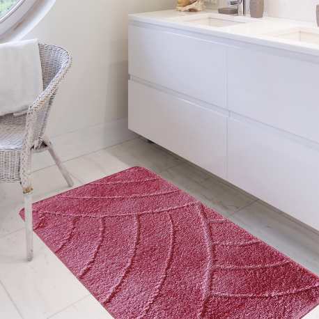 Komplet łazienkowy Monti CLT 825 różowy z wycięciem pod WC antypoślizgowy