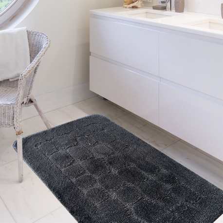 Komplet łazienkowy Monti CLT STONE antracytowy z wycięciem pod WC antypoślizgowy