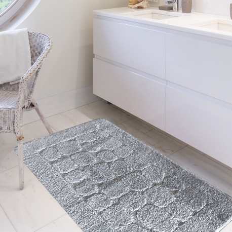 Komplet łazienkowy Monti CLT STONE szary z wycięciem pod WC antypoślizgowy